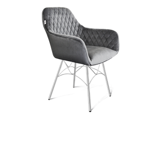 Обеденный стул SHT-ST38 / SHT-S107 (угольно-серый/хром лак) в Тюмени - предосмотр