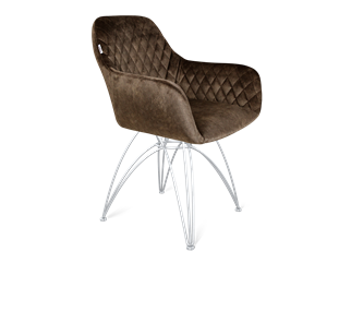 Обеденный стул SHT-ST38 / SHT-S112 (кофейный трюфель/хром лак) в Тюмени - предосмотр