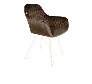 Обеденный стул SHT-ST38 / SHT-S37 (кофейный трюфель/белый муар) в Тюмени