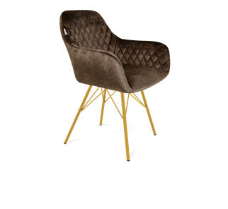 Обеденный стул SHT-ST38 / SHT-S37 (кофейный трюфель/золото) в Тюмени - предосмотр