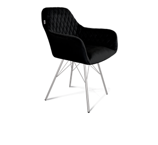 Обеденный стул SHT-ST38 / SHT-S37 (ночное затмение/хром лак) в Тюмени - предосмотр