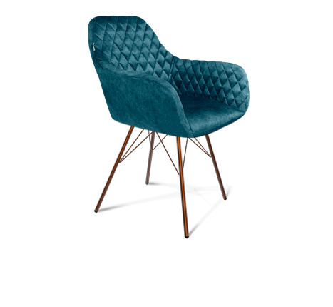 Обеденный стул SHT-ST38 / SHT-S37 (тихий океан/медный металлик) в Заводоуковске - изображение