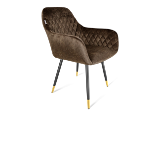 Обеденный стул SHT-ST38 / SHT-S95-1 (кофейный трюфель/черный муар/золото) в Тюмени - предосмотр
