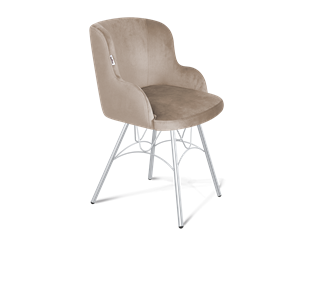 Обеденный стул SHT-ST39 / SHT-S100 (латте/хром лак) в Заводоуковске - предосмотр