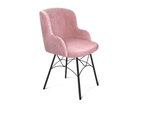 Обеденный стул SHT-ST39 / SHT-S107 (пыльная роза/черный муар) в Тюмени - изображение
