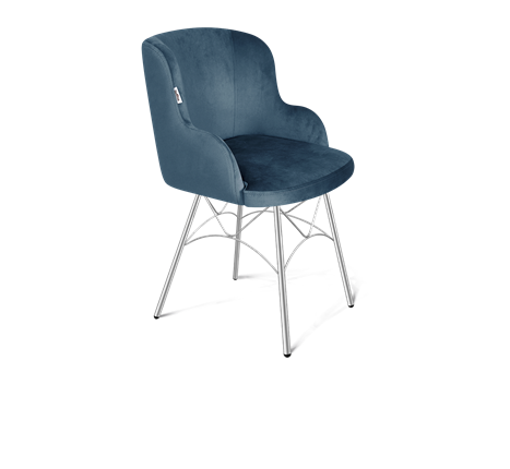 Обеденный стул SHT-ST39 / SHT-S107 (тихий океан/хром лак) в Заводоуковске - изображение