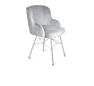 Обеденный стул SHT-ST39-1 / SHT-S107 (серое облако/хром лак) в Тюмени