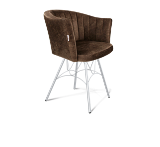 Обеденный стул SHT-ST42-1 / SHT-S100 (кофейный трюфель/хром лак) в Тюмени - предосмотр