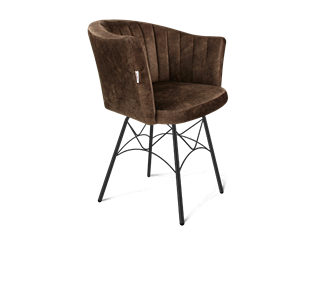 Обеденный стул SHT-ST42-1 / SHT-S107 (кофейный трюфель/черный муар) в Тюмени