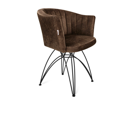 Обеденный стул SHT-ST42-1 / SHT-S112 (кофейный трюфель/черный муар) в Заводоуковске - изображение