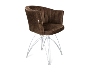 Обеденный стул SHT-ST42-1 / SHT-S112 (кофейный трюфель/хром лак) в Тюмени - предосмотр