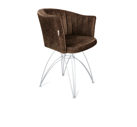 Обеденный стул SHT-ST42-1 / SHT-S112 (кофейный трюфель/хром лак) в Тюмени - изображение