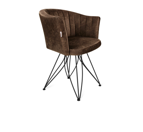 Обеденный стул SHT-ST42-1 / SHT-S113 (кофейный трюфель/черный муар) в Тюмени - изображение