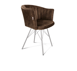 Обеденный стул SHT-ST42-1 / SHT-S37 (кофейный трюфель/хром лак) в Тюмени - предосмотр