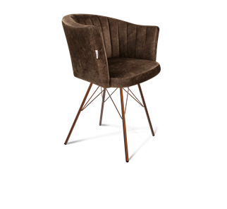 Обеденный стул SHT-ST42-1 / SHT-S37 (кофейный трюфель/медный металлик) в Заводоуковске - предосмотр