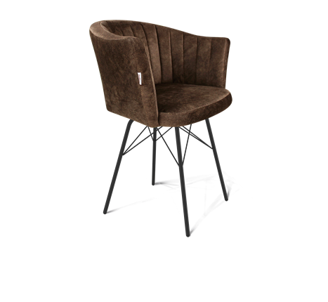 Обеденный стул SHT-ST42-1 / SHT-S64 (кофейный трюфель/черный муар) в Тюмени - изображение