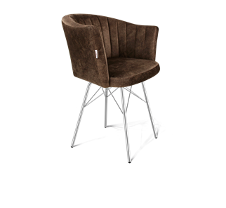 Обеденный стул SHT-ST42-1 / SHT-S64 (кофейный трюфель/хром лак) в Заводоуковске - предосмотр