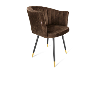 Обеденный стул SHT-ST42-1 / SHT-S95-1 (кофейный трюфель/черный муар/золото) в Тюмени - предосмотр