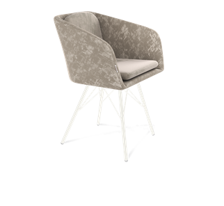 Обеденный стул SHT-ST43-1 / SHT-S37 (карамельный латте/белый муар) в Заводоуковске