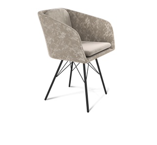 Обеденный стул SHT-ST43-1 / SHT-S37 (карамельный латте/черный муар) в Заводоуковске - предосмотр