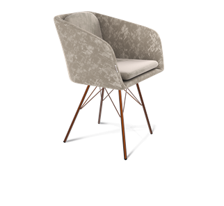 Обеденный стул SHT-ST43-1 / SHT-S37 (карамельный латте/медный металлик) в Тюмени