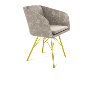 Обеденный стул SHT-ST43-1 / SHT-S37 (карамельный латте/золото) в Тюмени