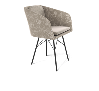 Обеденный стул SHT-ST43-1 / SHT-S64 (карамельный латте/черный муар) в Тюмени