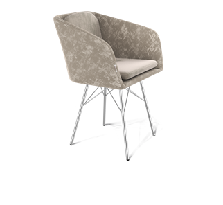 Обеденный стул SHT-ST43-1 / SHT-S64 (карамельный латте/хром лак) в Тюмени - предосмотр