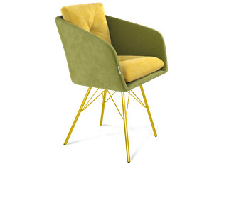 Обеденный стул SHT-ST43-2 / SHT-S37 (фисташковый десерт/золото) в Заводоуковске