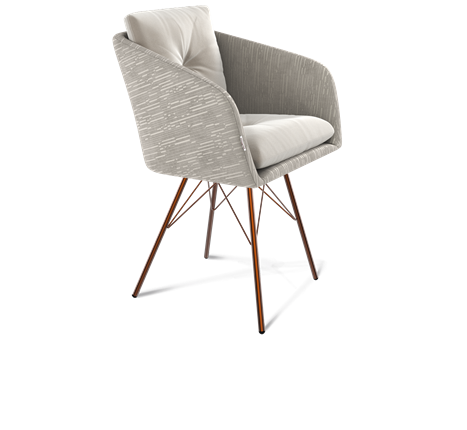 Обеденный стул SHT-ST43-2 / SHT-S37 (морозное утро/медный металлик) в Заводоуковске - изображение