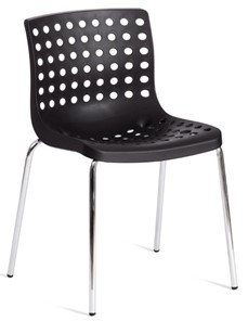 Обеденный стул SKALBERG (mod. C-084-A) 46х56х79 Black (черный) / Chrome (хром) арт.19258 в Заводоуковске