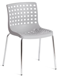 Обеденный стул SKALBERG (mod. C-084-A) 46х56х79 Grey (серый) / Chrome (хром) арт.19259 в Заводоуковске