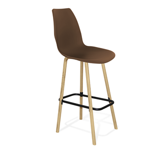 Барный стул SHT-ST29/S94 (коричневый ral 8014/прозрачный лак/черный муар) в Тюмени - предосмотр