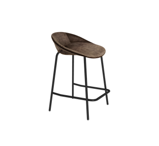 Полубарный стул SHT-ST19-SF1 / SHT-S29P-1 (кофейный трюфель/черный муар) в Тюмени