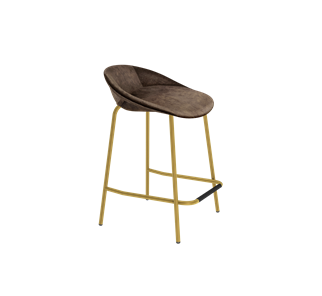 Полубарный стул SHT-ST19-SF1 / SHT-S29P-1 (кофейный трюфель/золото) в Тюмени - предосмотр