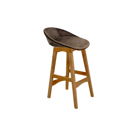 Полубарный стул SHT-ST19-SF1 / SHT-S65-1 (кофейный трюфель/светлый орех) в Тюмени - изображение
