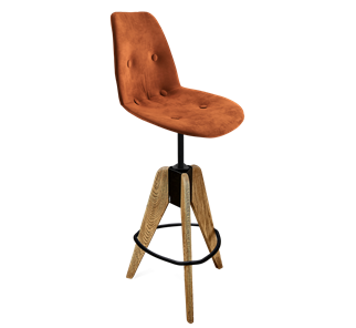 Полубарный стул SHT-ST29-C2 / SHT-S92 (песчаная буря/браш.коричневый/черный муар) в Тюмени - предосмотр