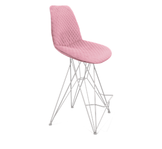 Полубарный стул SHT-ST29-С22 / SHT-S66-1 (розовый зефир/хром лак) в Заводоуковске