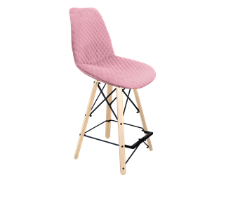 Полубарный стул SHT-ST29-С22 / SHT-S80-1 (розовый зефир/прозрачный лак/черный) в Тюмени