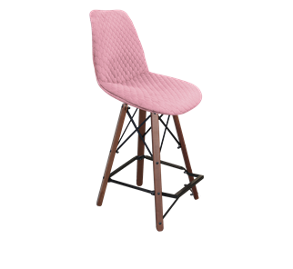 Полубарный стул SHT-ST29-С22 / SHT-S80-1 (розовый зефир/темный орех/черный) в Тюмени - предосмотр