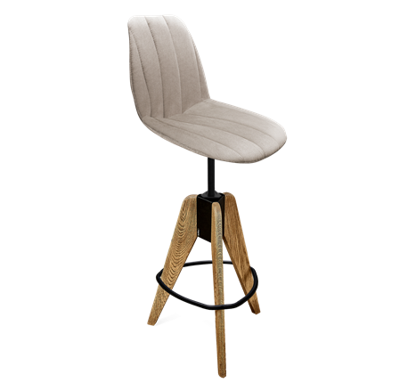 Полубарный стул SHT-ST29-С22 / SHT-S92 (лунный камень/браш.коричневый/черный муар) в Тюмени - изображение