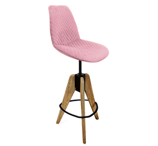 Полубарный стул SHT-ST29-С22 / SHT-S92 (розовый зефир/браш.коричневый/черный муар) в Тюмени - предосмотр