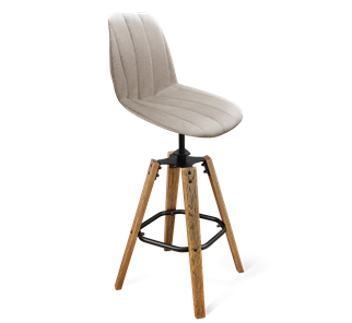Барный стул SHT-ST29-С22 / SHT-S93 (лунный камень/браш.коричневый/черный муар) в Тюмени