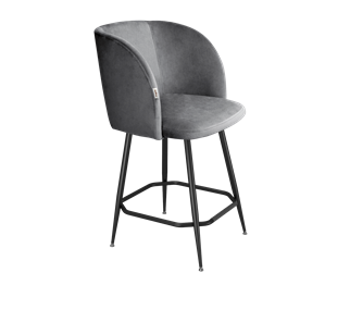 Полубарный стул SHT-ST33 / SHT-S148-1 (угольно-серый/черный муар/золото) в Тюмени