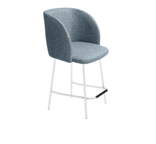 Полубарный стул SHT-ST33 / SHT-S29P-1 (синий лед/белый муар) в Заводоуковске