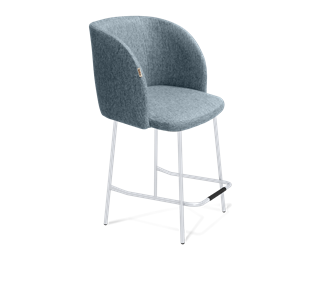 Полубарный стул SHT-ST33 / SHT-S29P-1 (синий лед/хром лак) в Тюмени