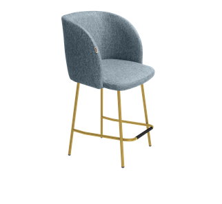 Полубарный стул SHT-ST33 / SHT-S29P-1 (синий лед/золото) в Заводоуковске