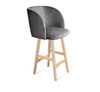 Полубарный стул SHT-ST33 / SHT-S65-1 (угольно-серый/прозрачный лак) в Тюмени