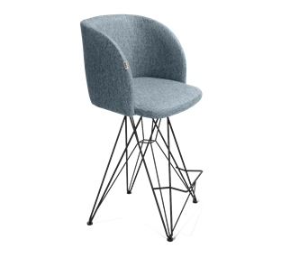 Полубарный стул SHT-ST33 / SHT-S66-1 (синий лед/черный муар) в Тюмени