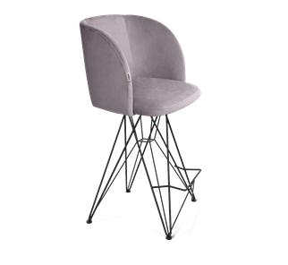 Полубарный стул SHT-ST33 / SHT-S66-1 (сиреневая орхидея/черный муар) в Заводоуковске - предосмотр